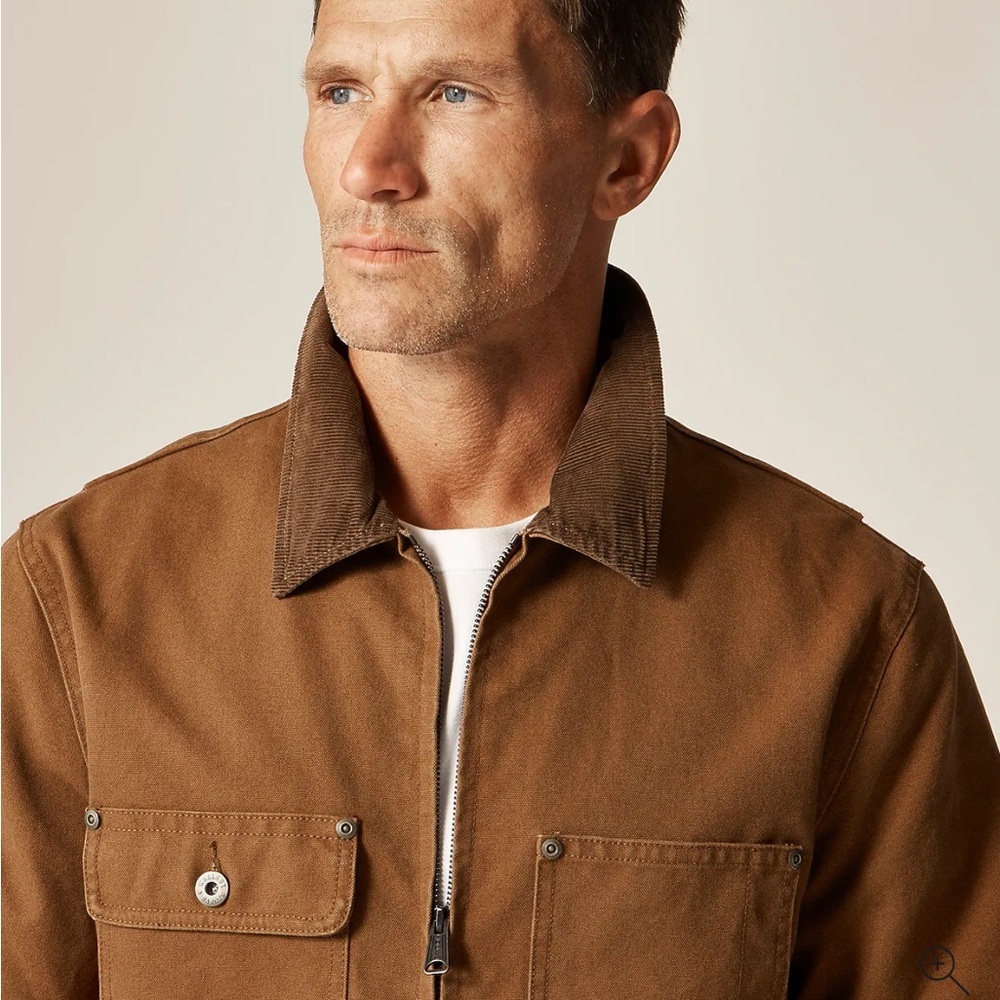 J crew duck brown Wallace & Barnes duck canvas utility jacket - Picture 2 of 7